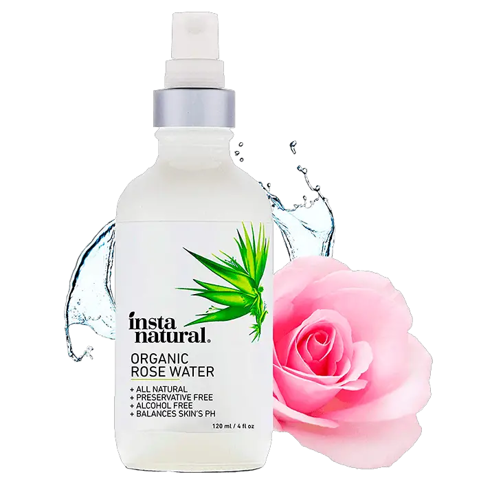 InstaNatural Rose Water Facial Toner for Face, Hair, Body - Organic