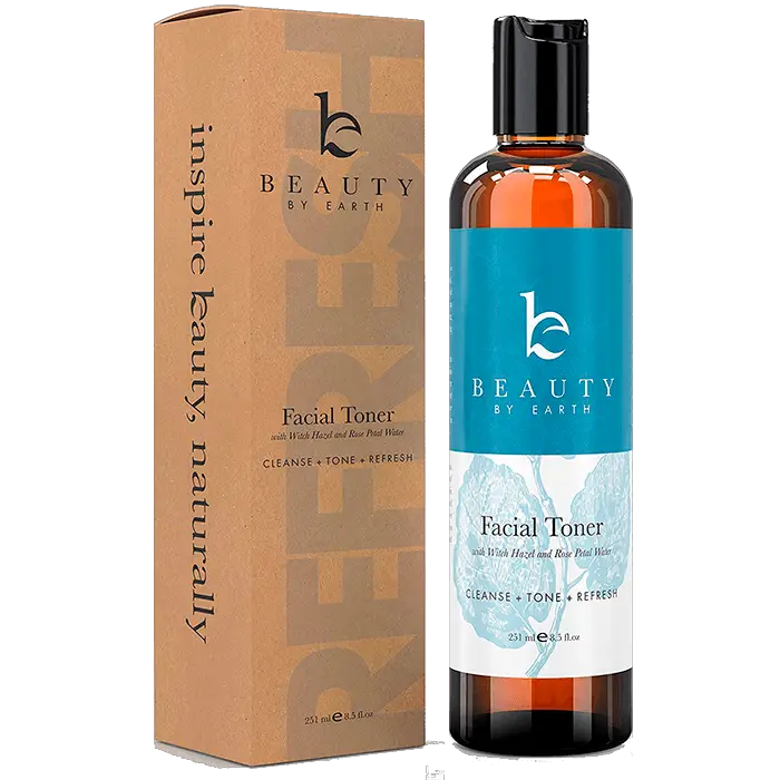 Witch Hazel Face Toner - Organic Rose Water Facial Toner for Women With Hydrating Aloe Vera