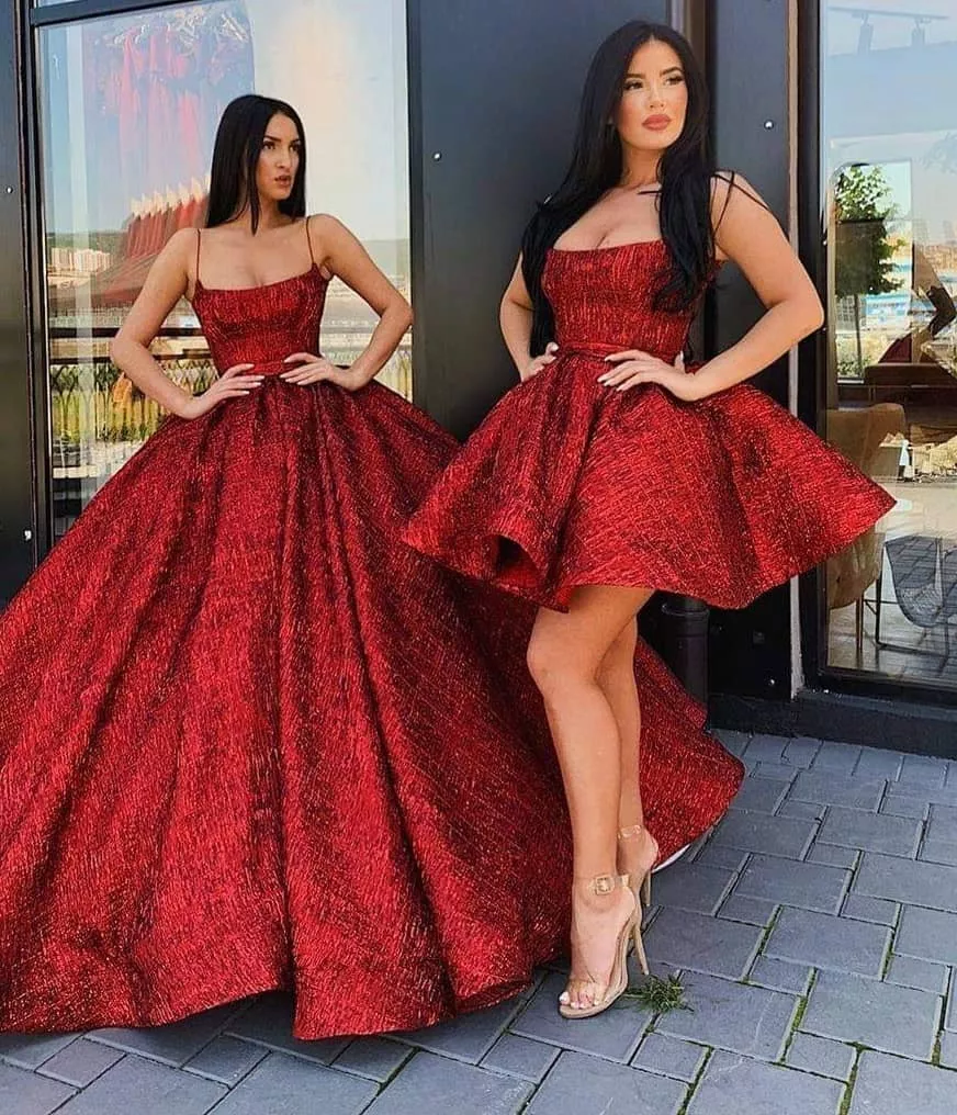 os melhores vestidos de festa longos e curtos vermelhos