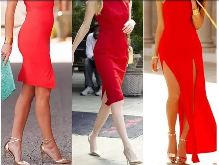 seleção de vestidos vermelhos longos e curtos baratos