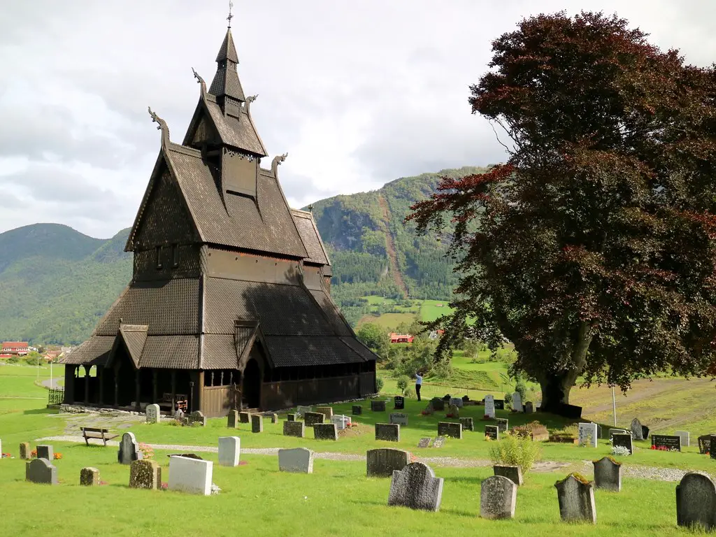 Igreja de Stave em Noruega