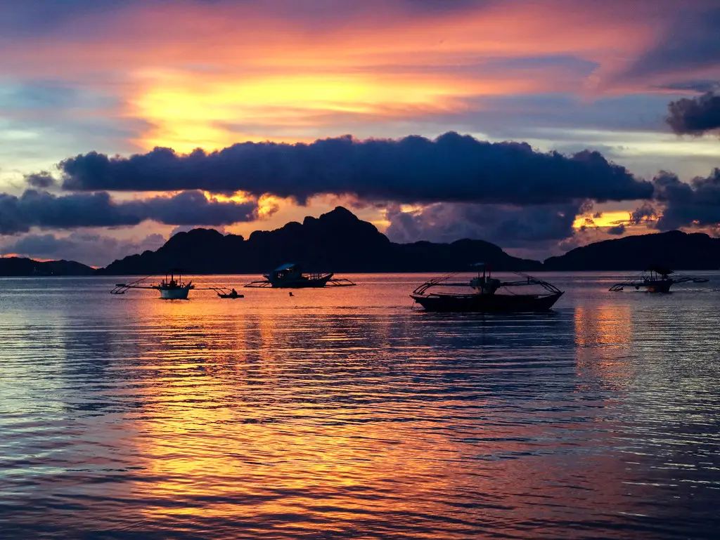 Pôr-do-sol nas Filipinas