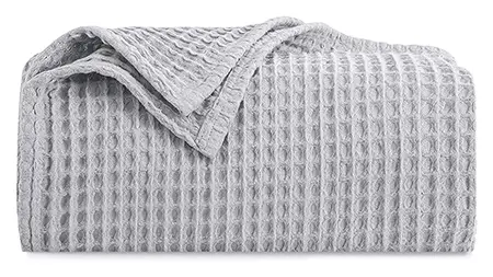 waffle weave cobertores são estilos de cobertor muito visual